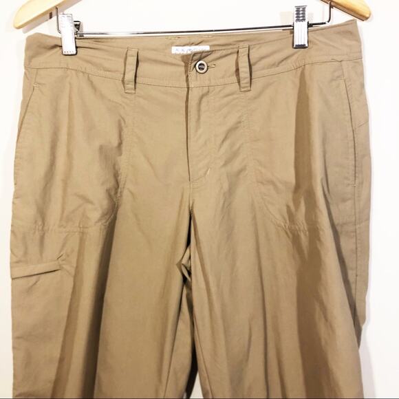 Gander Mountain Tan Nylon Hiking Cropped Pants 8 - Picture 3 of 7